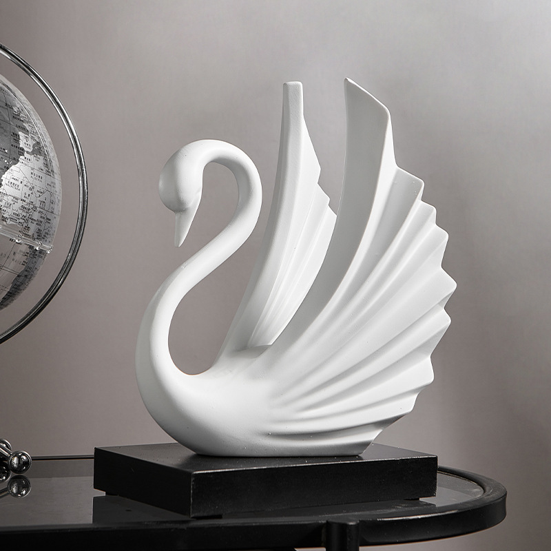 Resin Art Wedding Gift - Statuetta di coppia di cigni in