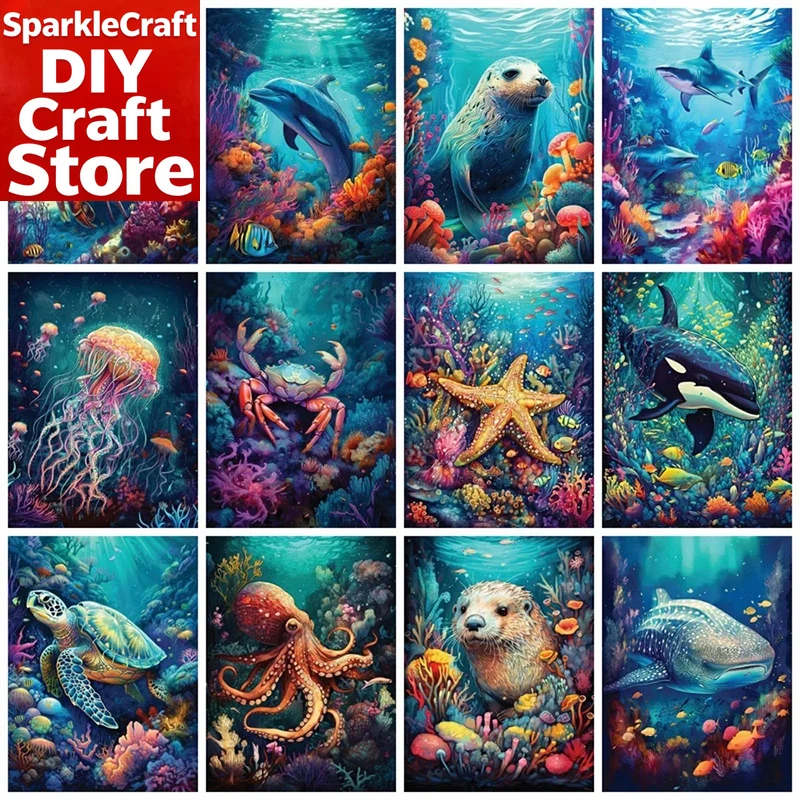 Resin Art Wallpaper - Kit di pittura con diamanti quadrati