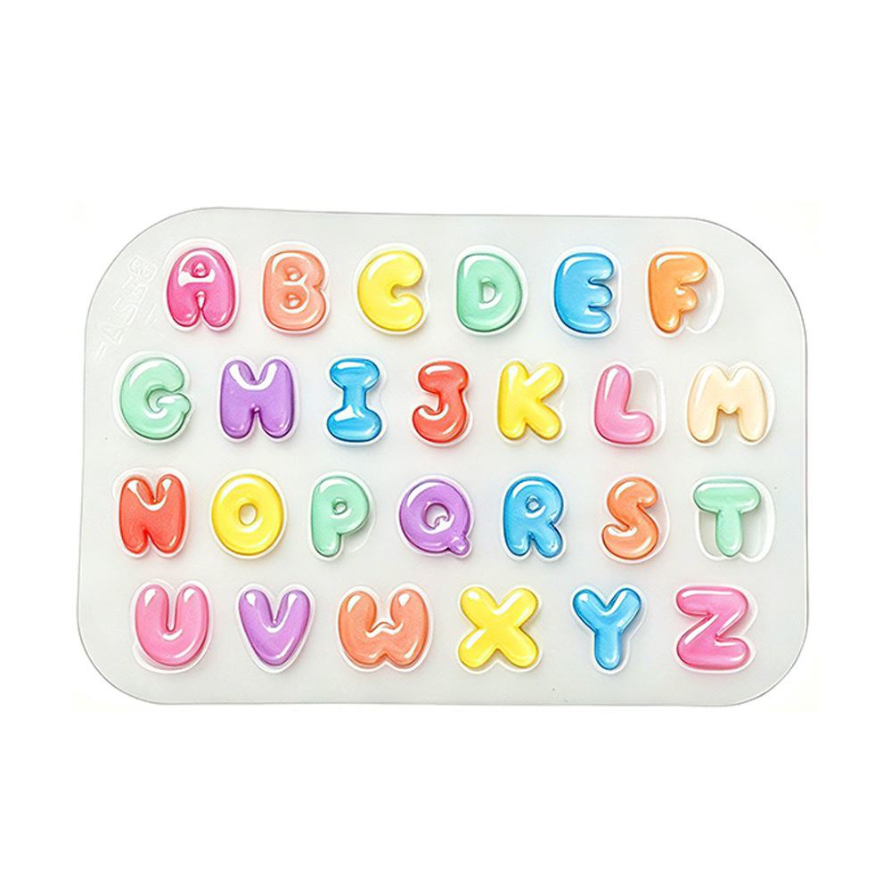 Resin Art Alphabet - 2 Pezzi Mini Stampo in Silicone