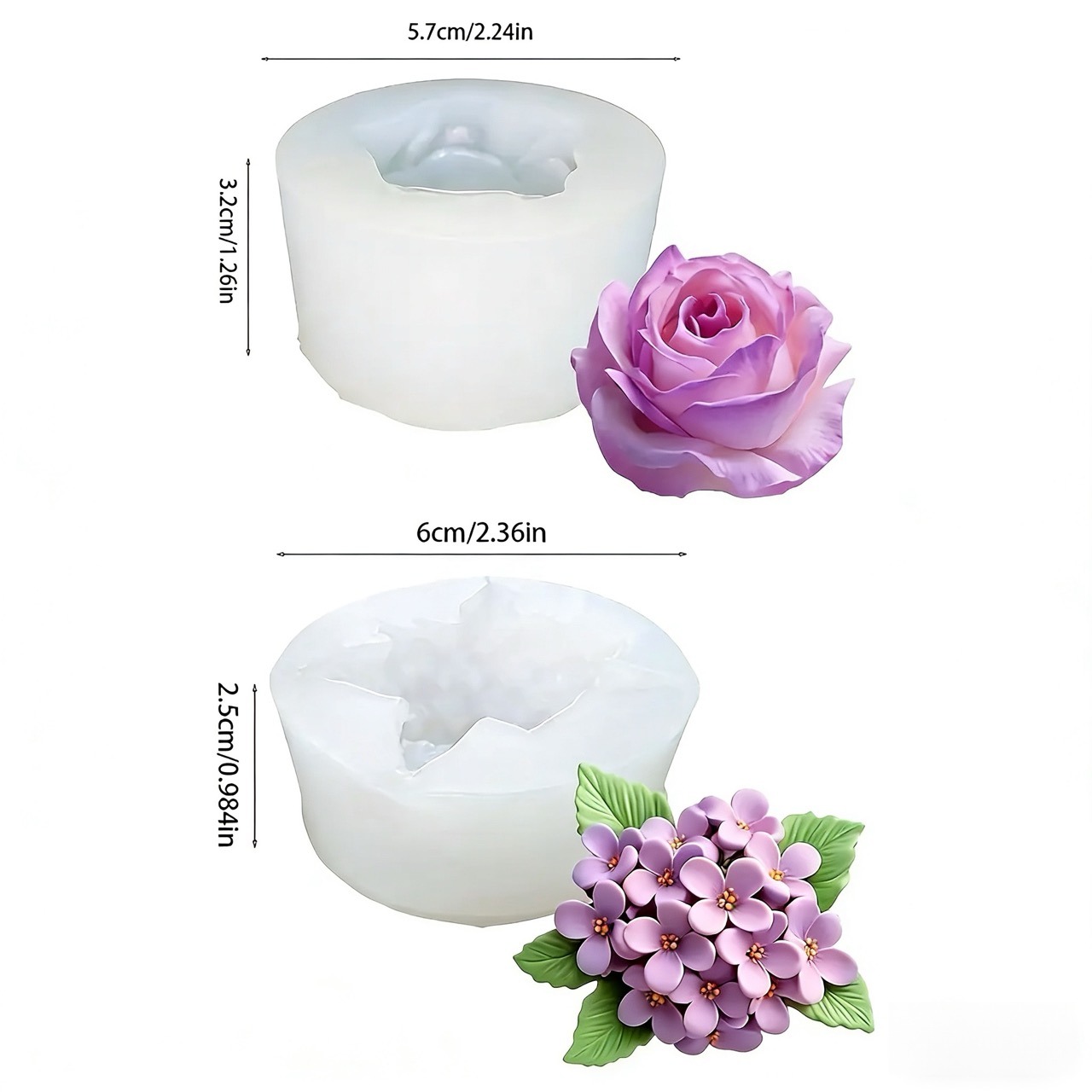 Set di 2 stampi in silicone 3D - Resin Art Wedding Gift recensione e prezzo